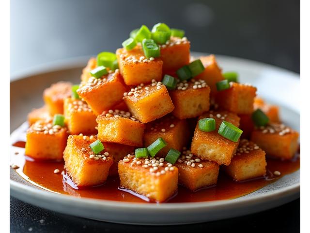 두부와 채소가 어우러진 볶음 요리