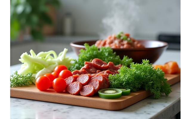 정갈하게 차려진 한식 밀키트 요리