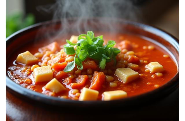 따뜻한 비건 김치찌개